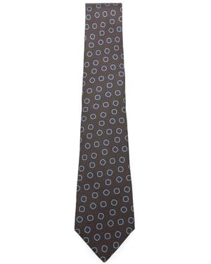 Kiton Geometrisch Gemusterte Krawatte - Weiß