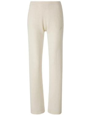 Sporty & Rich Crystal-Embellished Knitted Pants - White