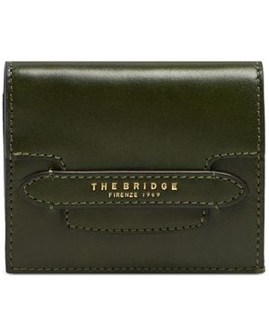 The Bridge Logo-Stamped Leather Wallet - Green