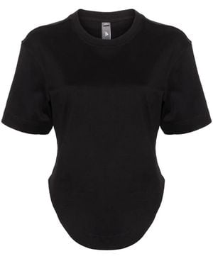 adidas By Stella McCartney Elasticated-Waist Organic-Cotton T-Shirt - Black