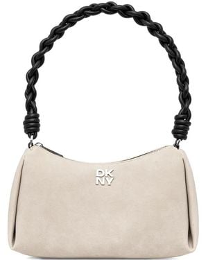 DKNY Twisted-Handle Logo Tote Bag - Natural
