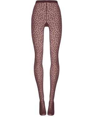 Wolford Dots Tights - Brown