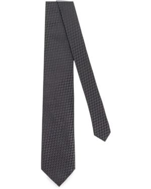 Tom Ford Geometric-Pattern Silk Tie - White