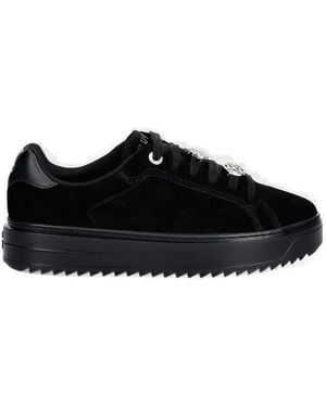 Guess Duena Logo-Plaque Platform Sneakers - Black