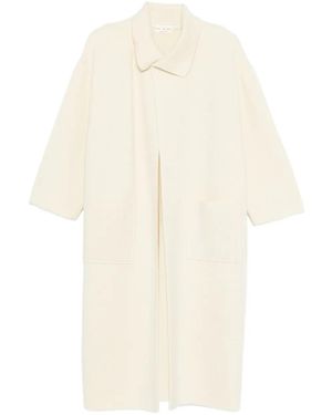 Ma'ry'ya Cárdigan Con Cuello Clásico - Blanco