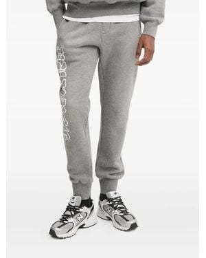 Purple Brand Spine-Print Track Pants - Gray