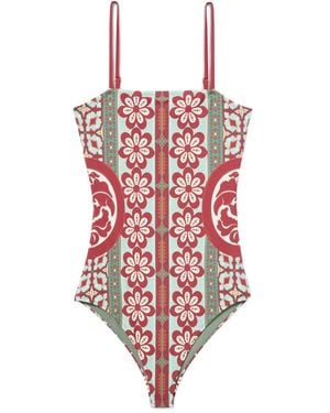 La DoubleJ Elle Badeanzug Mit Blumen-Print - Rot