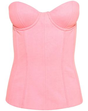 Vetements Trägerloses Top - Pink