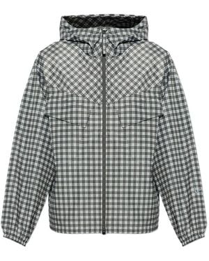 KENZO Checks Hooded Jacket - Grey