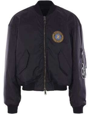 Balenciaga パデッド ボンバージャケット - ブルー