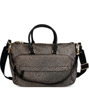 Borbonese Borsa Weekend Con Tracolla Regolabile - Nero