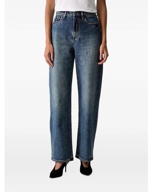 ARMANI EXCHANGE Faded Straight-Leg Jeans - Blue