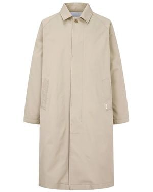 MAN ON THE BOON. Raglan-Sleeved Cotton Trench Coat - Natural