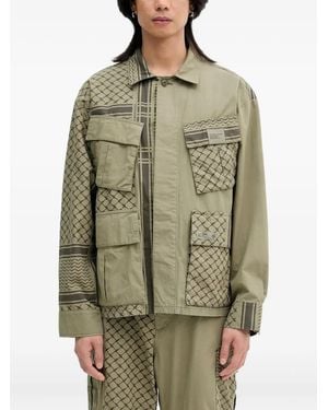 Neighborhood Patterned-Pocket Jacket - Green
