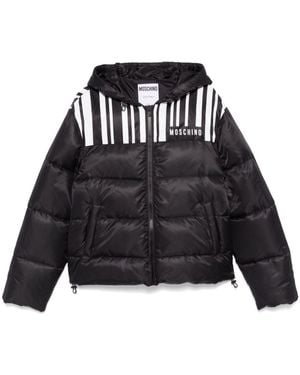 Moschino Logo-print Puffer Jacket - Black