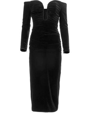Carolina Herrera ベルベット ドレス - ブラック