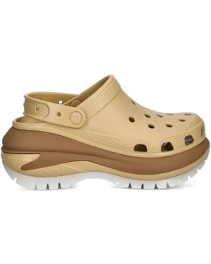 Crocs™ Perforated Platform Slides - Natural