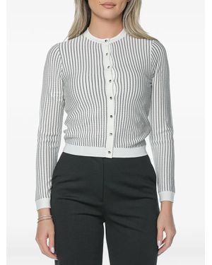 Ted Baker Nera Vertical-Stripe Cardigan - Grey
