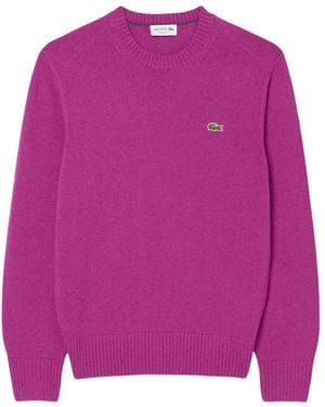 Lacoste Pullover Mit Rundem Ausschnitt - Pink