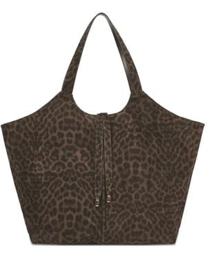 POTAMY Leopard-Print Tote Bag - Brown