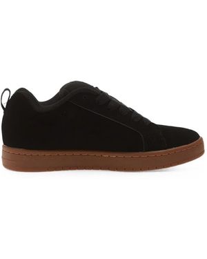 DC Shoes Logo-Embossed Gum-Sole Trainers - Black