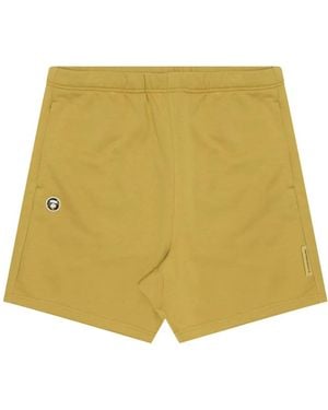 Aape By A Bathing Ape Short Élastiqué À Patch Logo - Jaune