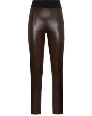Brunello Cucinelli Leather Leggings - Gray