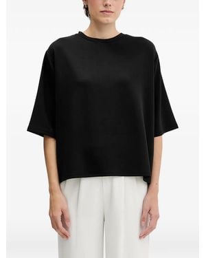 Sisley T-Shirt Im Layering-Look - Schwarz