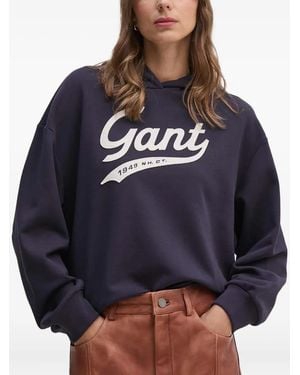 GANT Sudadera con capucha y aplique del logo - Azul
