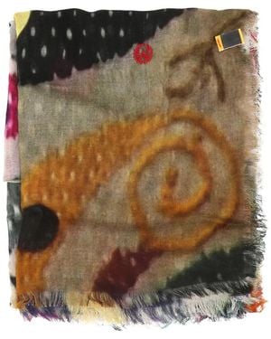 TALKING WALLS Foulard En Soie - Noir