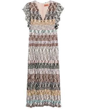 Missoni V-Neck Midi Dress - Black
