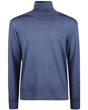 Altea Roll-Neck Wool Sweater - Blue