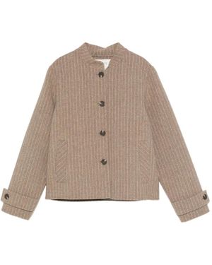 Yerse Pinstripe-Pattern Jacket - Natural