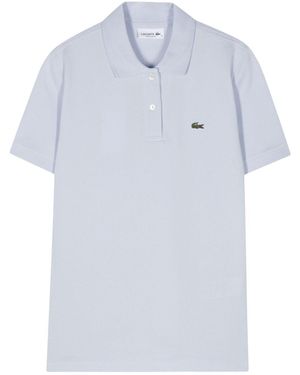 Lacoste Embroidered-logo Cotton Polo Shirt - Blue