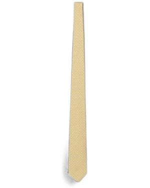 Ferragamo Helicopter-Print Silk Tie - White