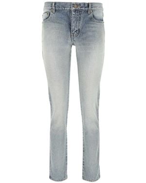 Saint Laurent Mid-Rise Straight-Leg Jeans - Blue