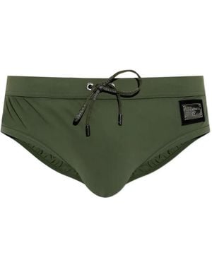 Dolce & Gabbana High-Rise Swim Briefs - Green