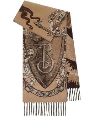 Burberry Bufanda de cachemira en jacquard - Neutro