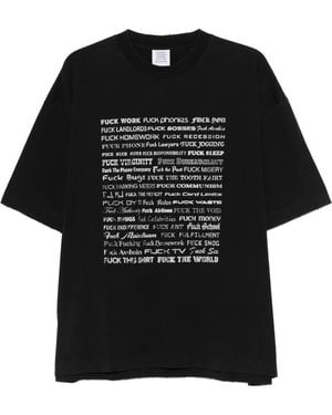 Vetements Printed T-shirt - Schwarz
