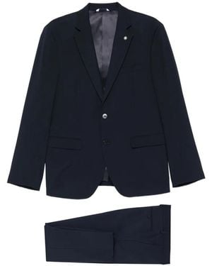 Manuel Ritz Long-Sleeve Pocket Suit - Blue
