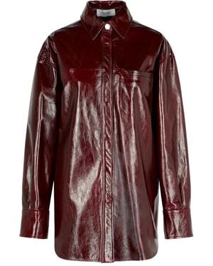 Sportmax Nappa Leather Borel Shirt - Red
