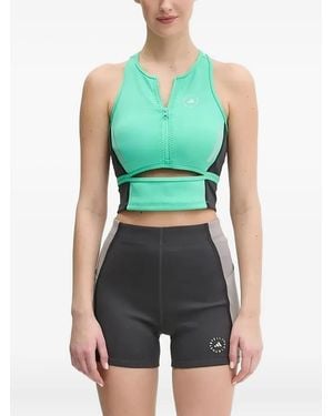 adidas By Stella McCartney Top corto con cremallera - Verde