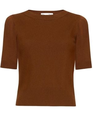 Oscar de la Renta Virgin Wool Jumper - Brown