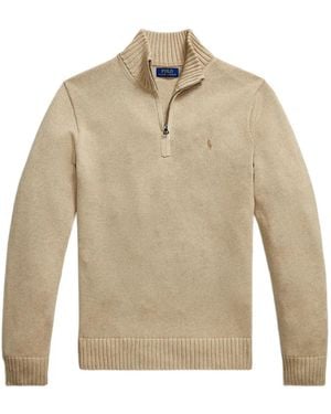 Polo Ralph Lauren Zipped Long-Sleeved Jumper - Natural