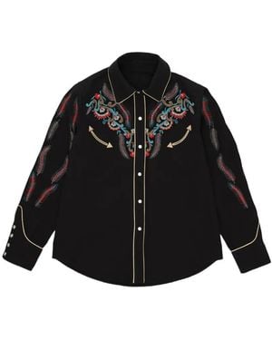 Fortela Taissa Embroidered Shirt - Black