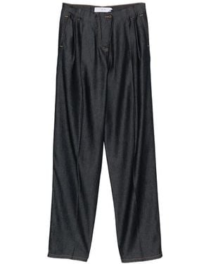 IRO Pleated Wide-Leg Jeans - Grey