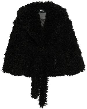 ROTATE BIRGER CHRISTENSEN Faux Fur Belted Jacket - Black