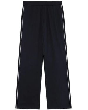 MSGM Piping-Detail Elasticated-Waistband Trousers - Blue
