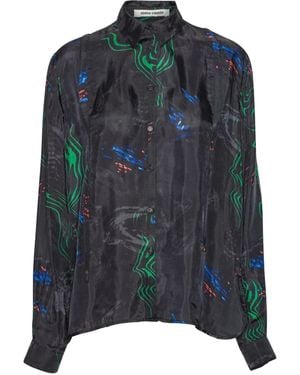 Henrik Vibskov Printed Long-Sleeved Shirt - Blue
