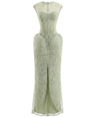 Gemy Maalouf Sculpted Maxi Dress - Green